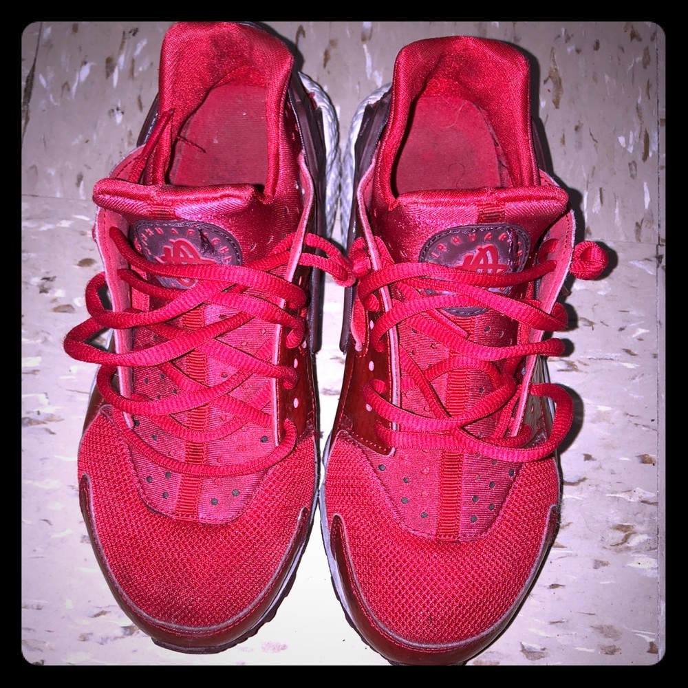 Nike Red Huarache Sneakers